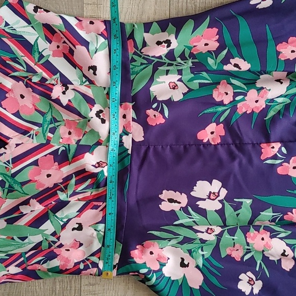 Vince Camuto US 12 Floral Indigo and Pink Sleeveless Summer Dress - Picture 9 of 14